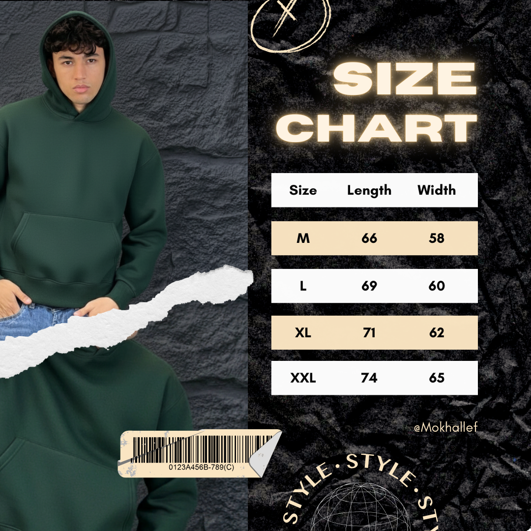 Box Fit Hoodie Dark Green - Image 3