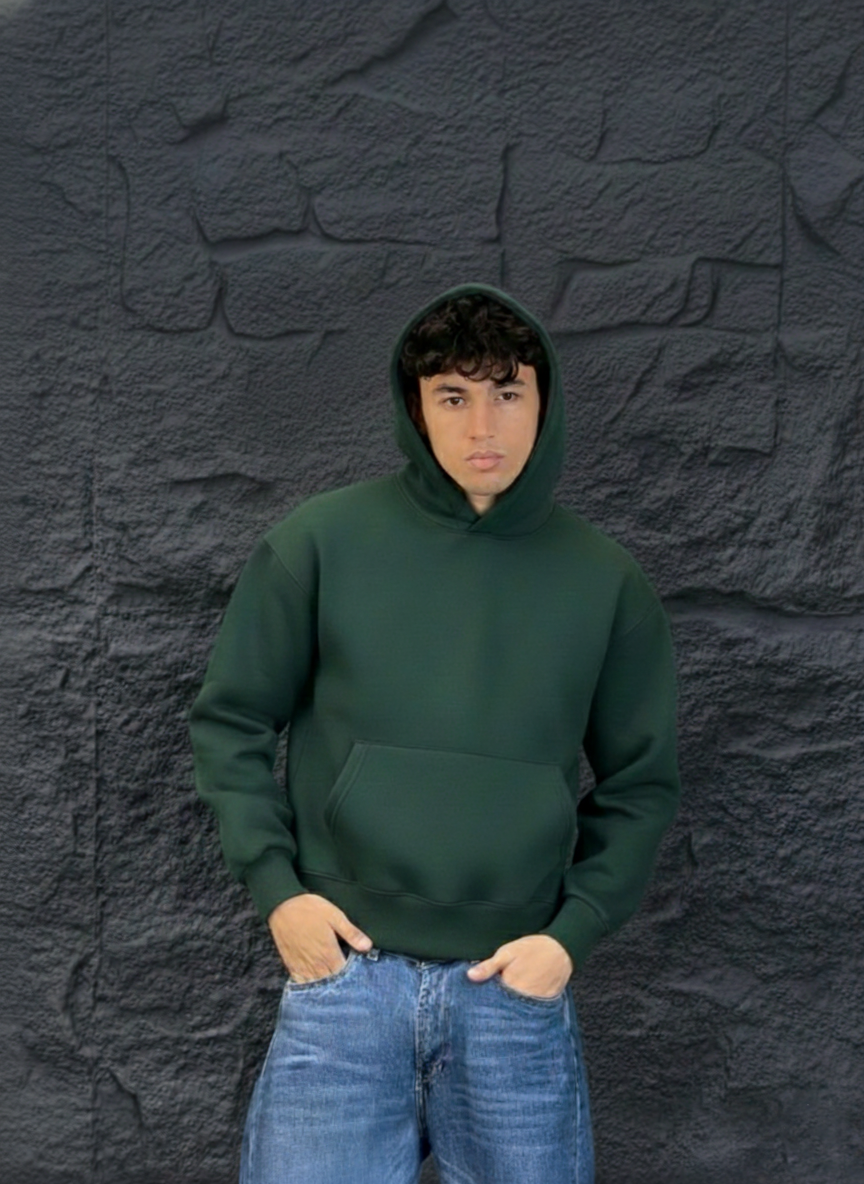 Box Fit Hoodie Dark Green