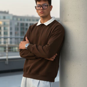 Box-Fit Polo Sweatshirt