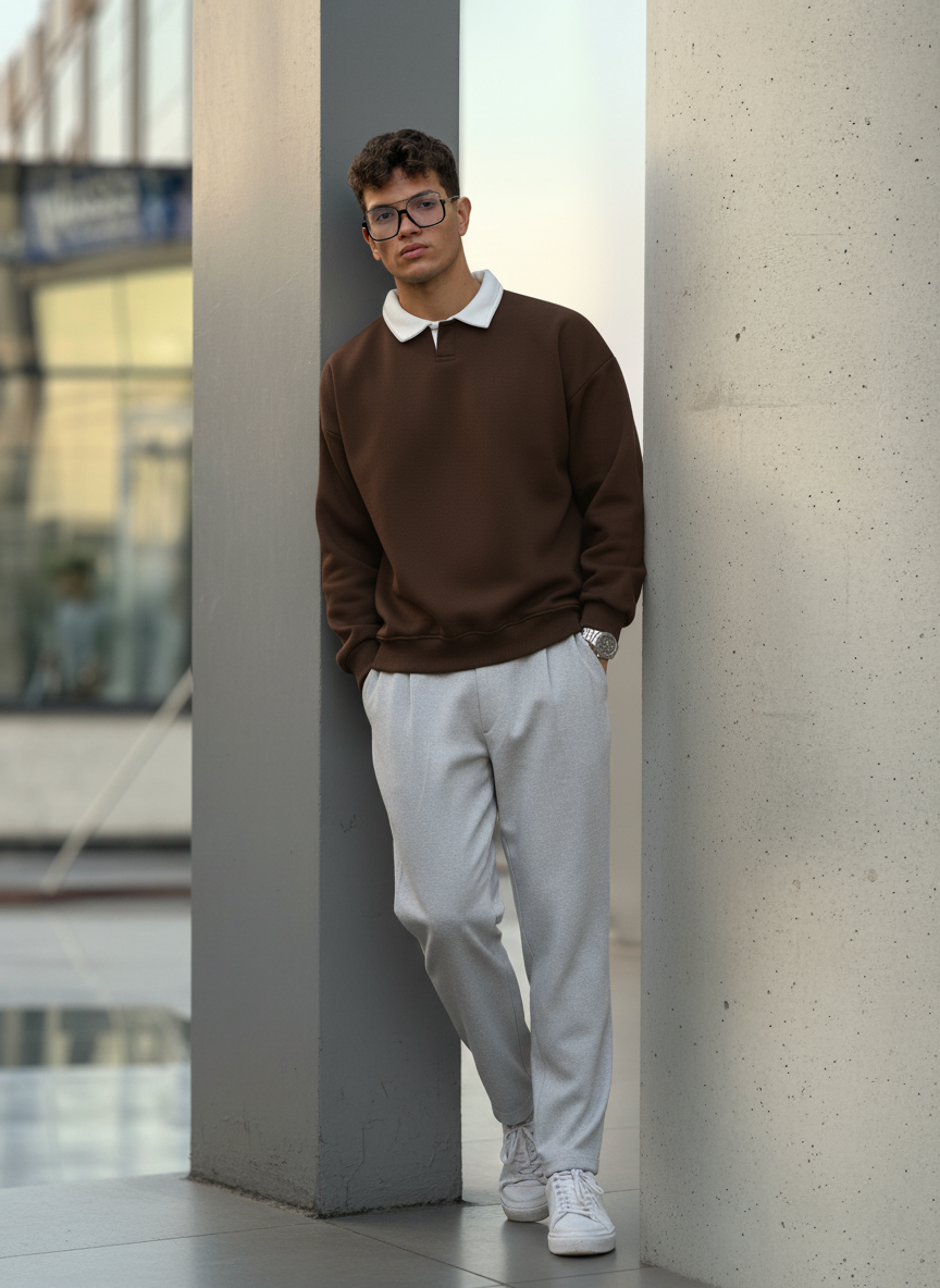 Box-Fit Polo Sweatshirt - Image 2
